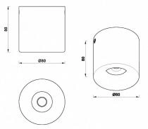 Накладной светильник iLedex Metrica 108-7W-D80-4000K-24DG-BK 3_iLed_108-7W-D80-4000K-24DG-BK.webp small