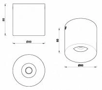 Накладной светильник iLedex Metrica 108-7W-D80-4000K-24DG-WH 3_iLed_108-7W-D80-4000K-24DG-WH.webp small