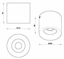 Накладной светильник iLedex Metrica 113-12W-D100-3000K-24DG-BK 4_iLed_113-12W-D100-3000K-24DG-BK.webp small