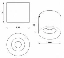 Накладной светильник iLedex Metrica 113-12W-D100-4000K-24DG-WH 3_iLed_113-12W-D100-4000K-24DG-WH.webp small
