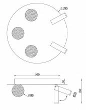 Потолочная люстра iLedex Telescope D4774-40 SGD 1_iLed_D4774-40_SGD.webp small