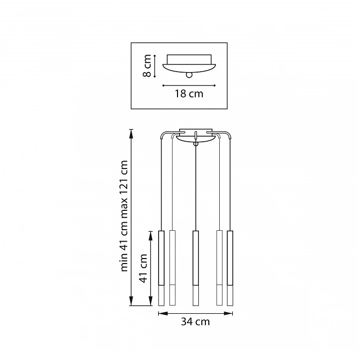 Подвесная люстра Lightstar Tubo L5T747133 2_LS_L5T747133.webp big