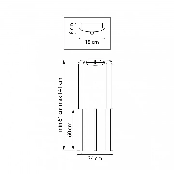 Подвесная люстра Lightstar Tubo L5T747343 2_LS_L5T747343.webp big