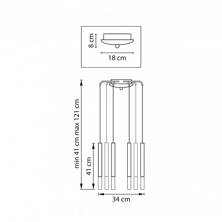 Подвесная люстра Lightstar Tubo L8T747133 2_LS_L8T747133.webp big