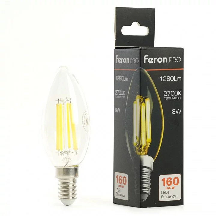 Лампа светодиодная Feron LB-1208 E14 8Вт 2700K 51247 4_FE_51247.webp big
