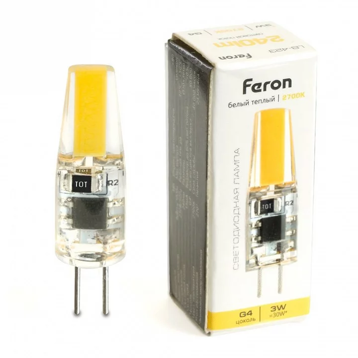 Лампа светодиодная Feron LB-423 G4 3Вт 2700K 51167 1_FE_51167.webp big