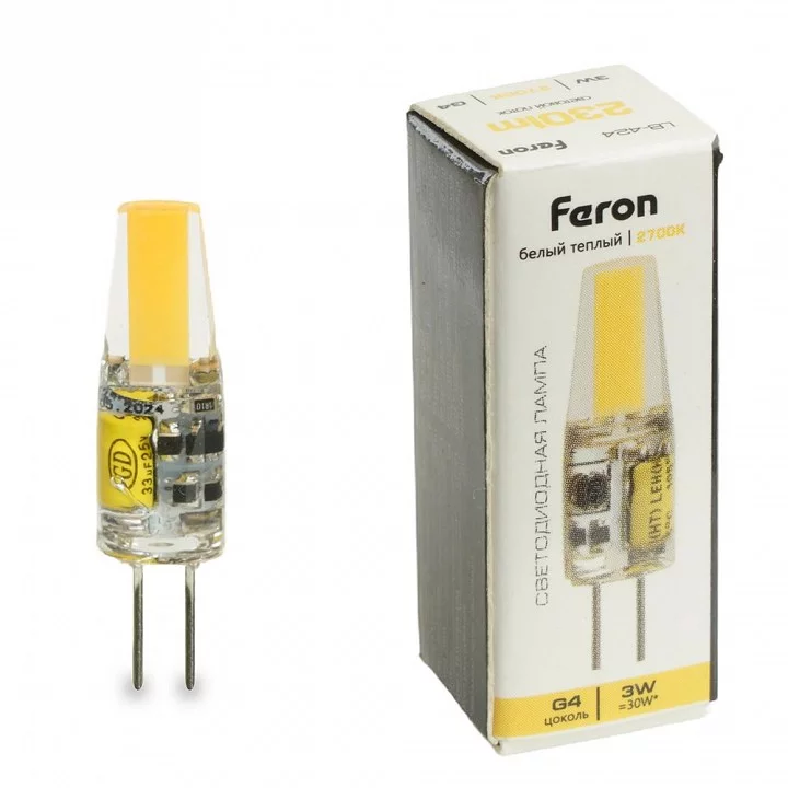 Лампа светодиодная Feron LB-424 G4 3Вт 2700K 51170 1_FE_51170.webp big