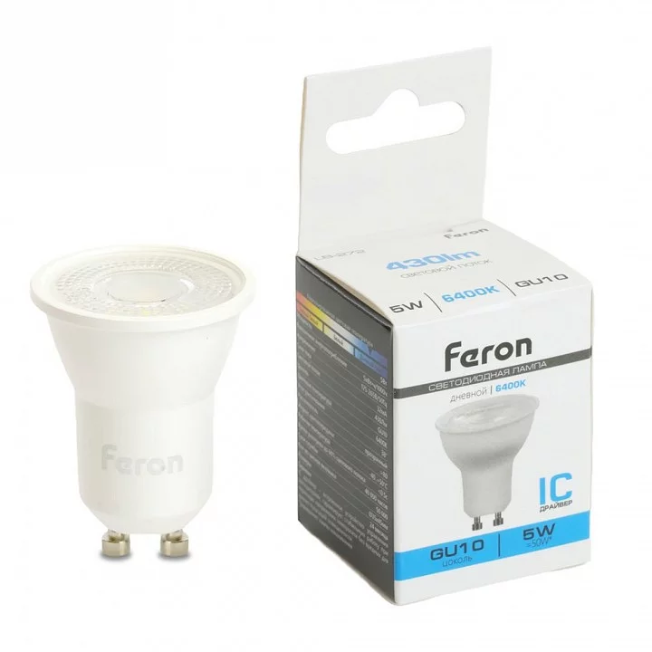 Лампа светодиодная Feron LB-272 GU10 5Вт 6400K 51220 1_FE_51220.webp big