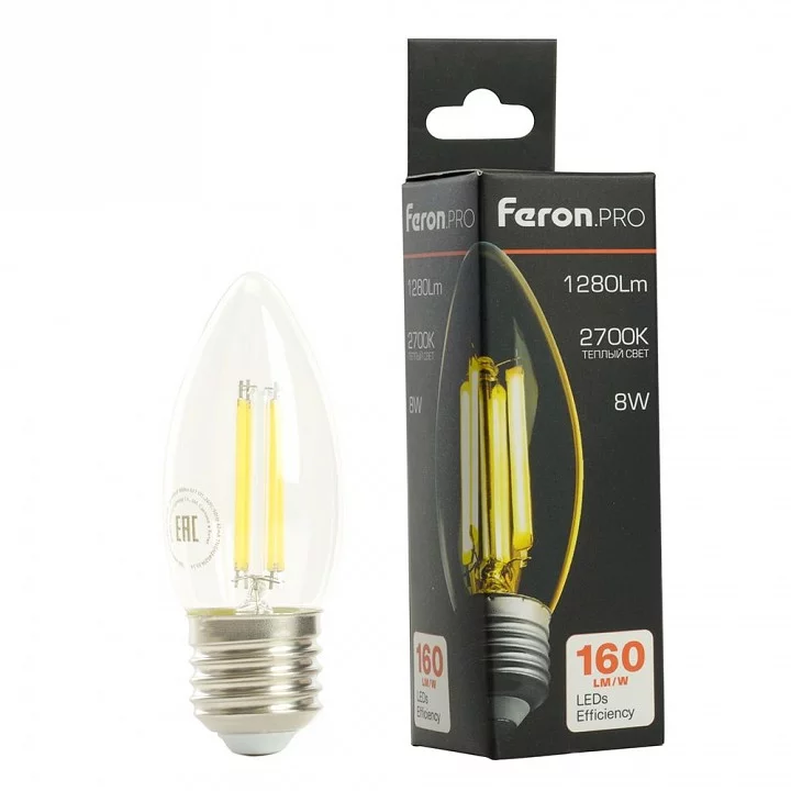 Лампа светодиодная Feron LB-1208 E27 8Вт 2700K 51241 4_FE_51241.webp big