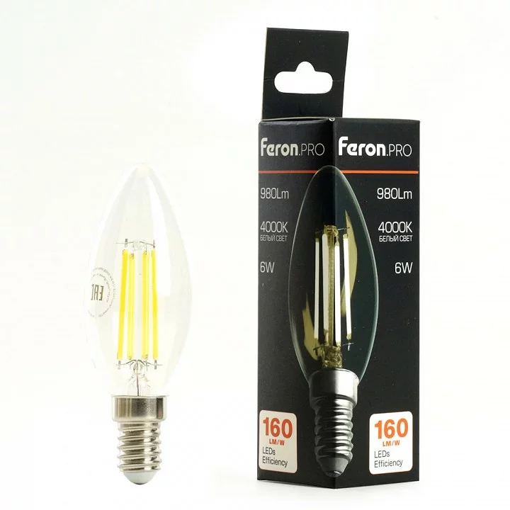Лампа светодиодная Feron LB-1206 E14 6Вт 2700K 51244 4_FE_51244.webp big