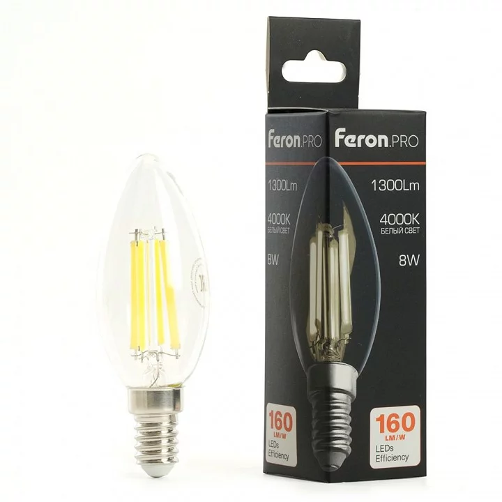 Лампа светодиодная Feron LB-1208 E14 8Вт 4000K 51248 2_FE_51248.webp big