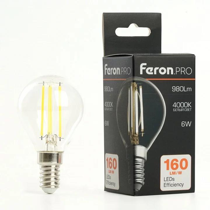 Лампа светодиодная Feron LB-1706 E14 6Вт 4000K 51257 3_FE_51257.webp big