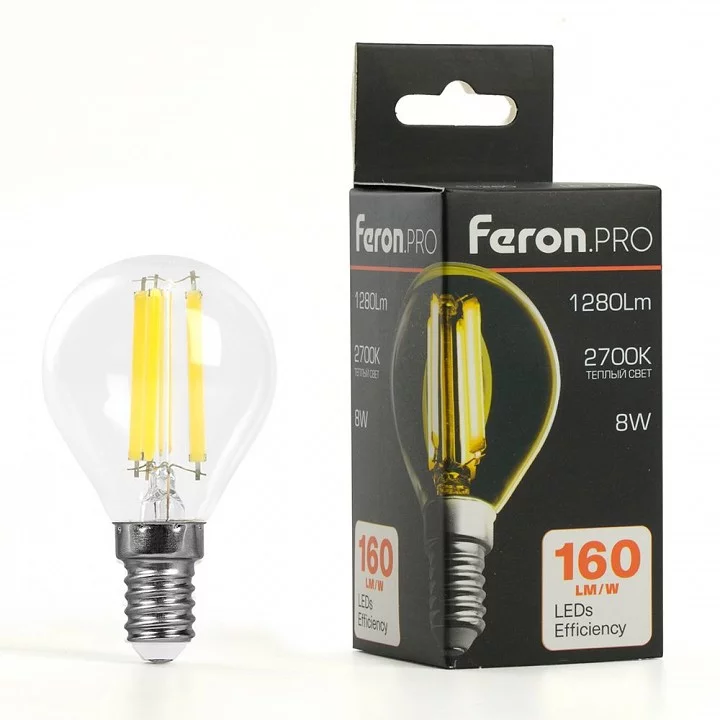 Лампа светодиодная Feron LB-1708 E14 8Вт 2700K 51259 5_FE_51259.webp big