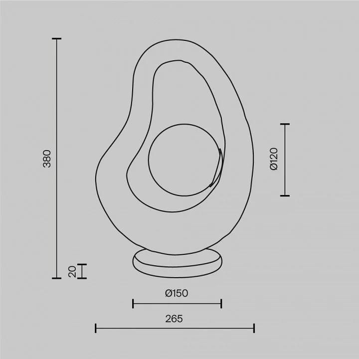 Настольная лампа декоративная Maytoni Opus MOD380TL-01GR 3_MY_MOD380TL-01GR.webp big