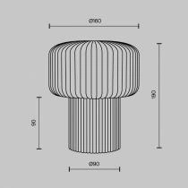 Настольная лампа декоративная Maytoni Omaggio MOD404TL-01GR 3_MY_MOD404TL-01GR.webp small