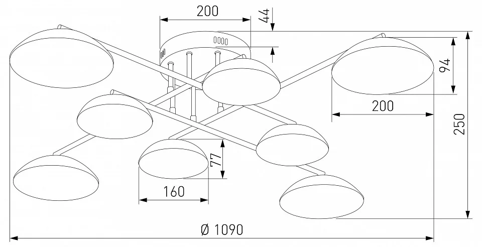 Потолочная люстра Eurosvet Ripple 50389 LED латунь 4_EV_a069026.webp big