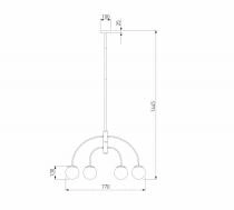 Люстра на штанге Eurosvet Cenacolo 30179/4 черный 2_EV_a069121.webp small