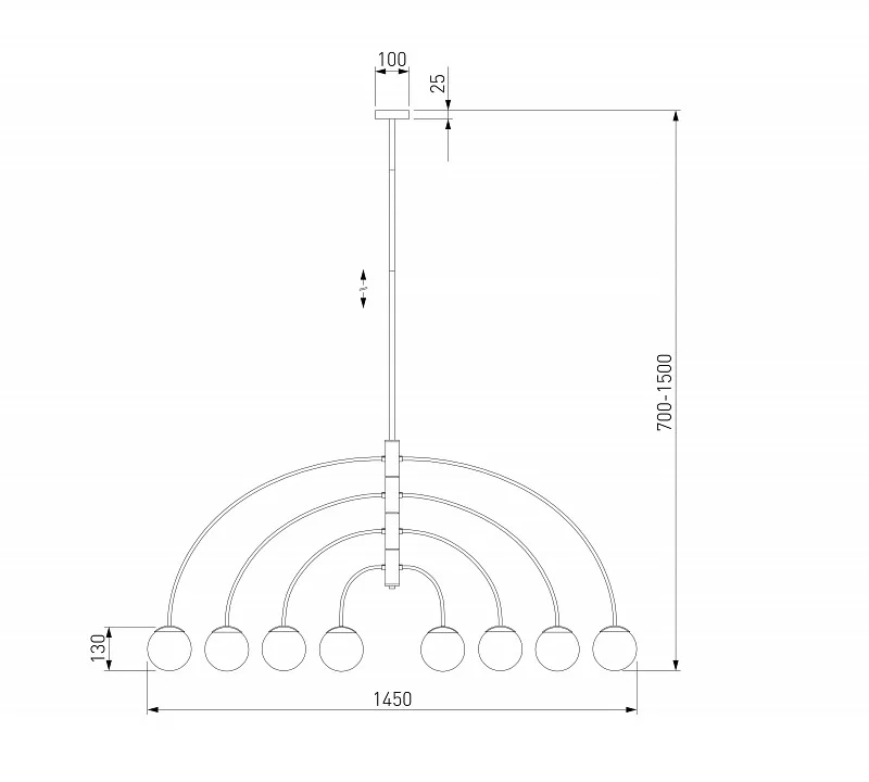 Люстра на штанге Eurosvet Cenacolo 30179/8 черный 5_EV_a069122.webp big