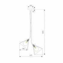 Подвесная люстра Eurosvet Enigma 70161/3 черный 3_EV_a069050.webp small
