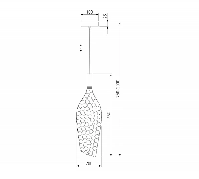 Подвесной светильник Eurosvet Ruche 90352/1 хром 4_EV_a069062.webp big