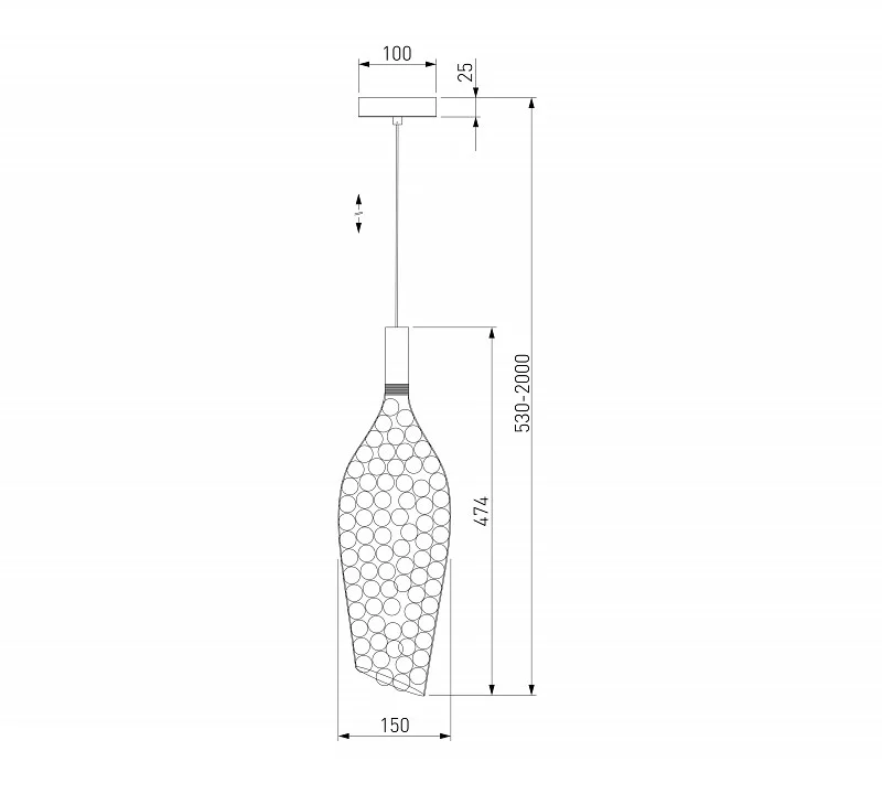 Подвесной светильник Eurosvet Ruche 90380/1 золото 4_EV_a069063.webp big