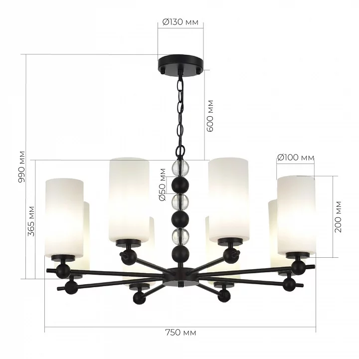 Подвесная люстра ST-Luce AURORA SL2003.403.08 3_SL2003.403.08.webp big