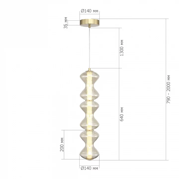 Подвесная люстра ST-Luce SPINE SL6136.213.01 3_SL6136.213.01.webp big