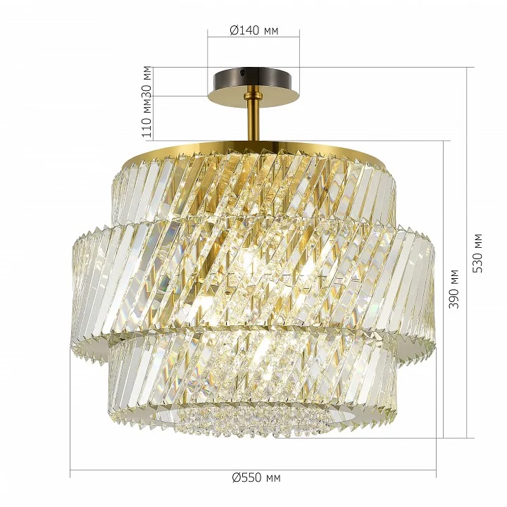 Люстра на штанге ST-Luce RITZ SL6138.313.12 3_SL6138.313.12.webp big