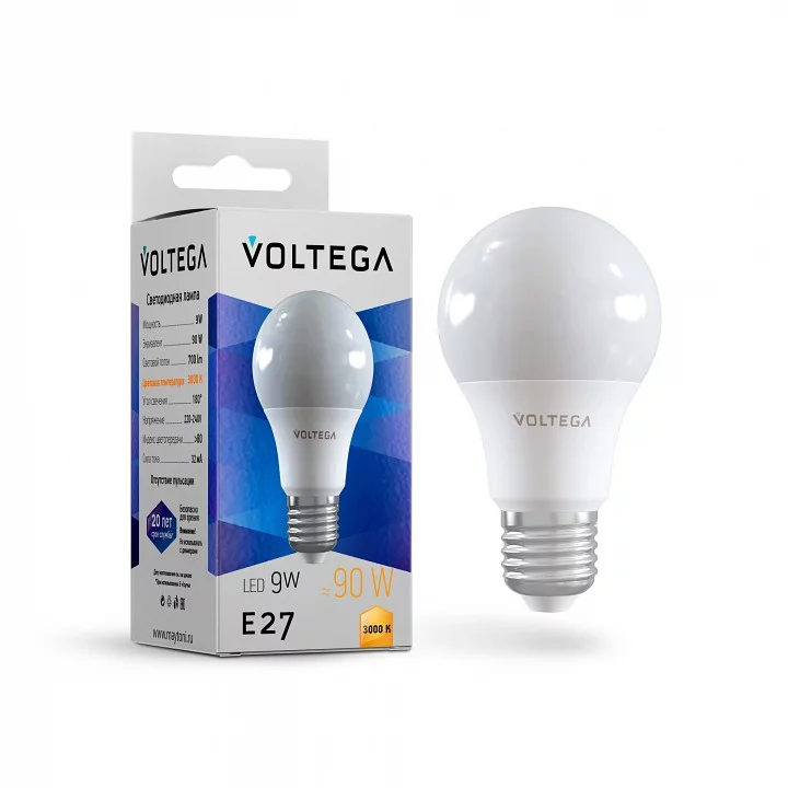Лампа светодиодная Voltega Simple E27 7Вт 3000K 7244 1_VLG_7244.webp big