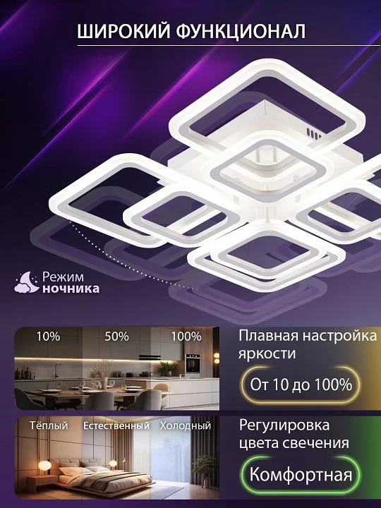 Потолочная люстра Natali Kovaltseva SPEKTR LED LAMPS 81108/4C 5_KVL_44495.webp big