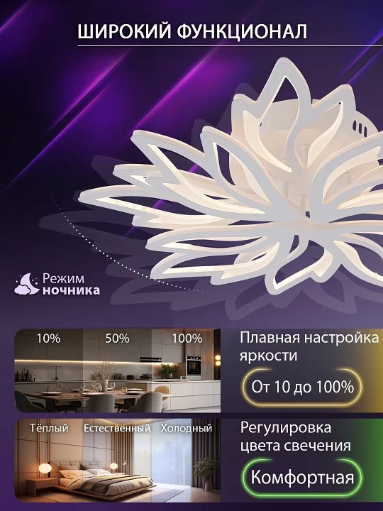 Потолочная люстра Natali Kovaltseva RIF LED LAMPS 81118/6C 5_KVL_44598.webp big