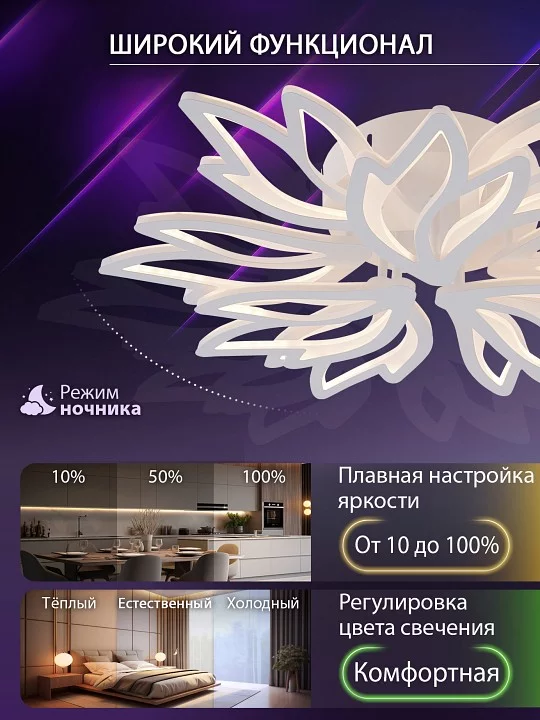 Потолочная люстра Natali Kovaltseva RIF LED LAMPS 81118/7C 5_KVL_44599.webp big