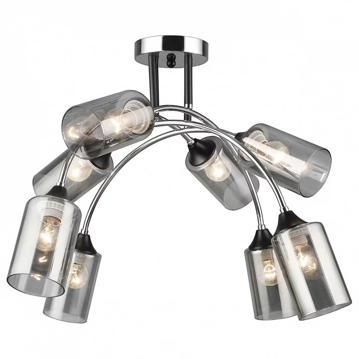 Люстра на штанге Imex MD.2195 MD.2195-8-S-BK+CH 0_IMX_MD.2195-8-S-BK_CH.webp big