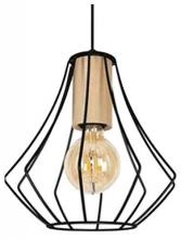 Подвесной светильник Imex MD.9050 MD.9050-1-P-BK+WOOD
