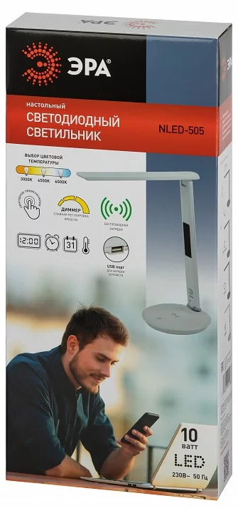 Настольная лампа офисная Эра  NLED-505-10W-W 4_ER_B0057199.webp big