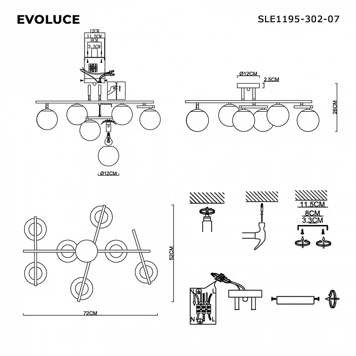 Потолочная люстра EVOLUCE SIERRA SLE1195-302-07 6_EVO_SLE1195-302-07.webp big