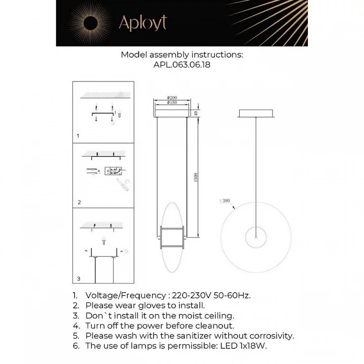Подвесной светильник Aployt Maritt APL.063.06.18 2_AP_APL.063.06.18.webp big