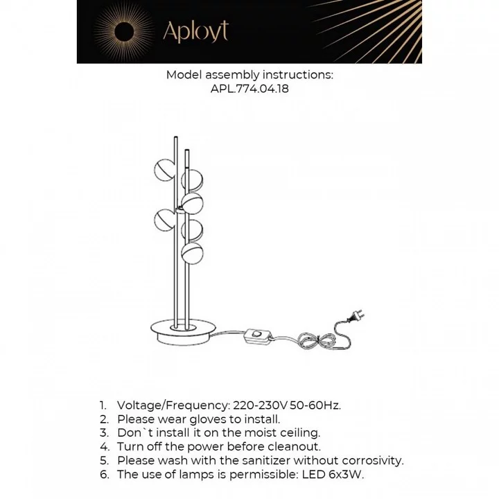 Настольная лампа декоративная Aployt Delfin APL.774.04.18 2_AP_APL.774.04.18.webp big