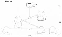 Люстра на штанге MyFar Clementine MR2281-6С 3_MFR_MR2281-6C.webp small